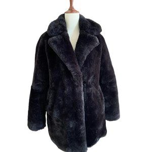 Black Faux Fur Coat